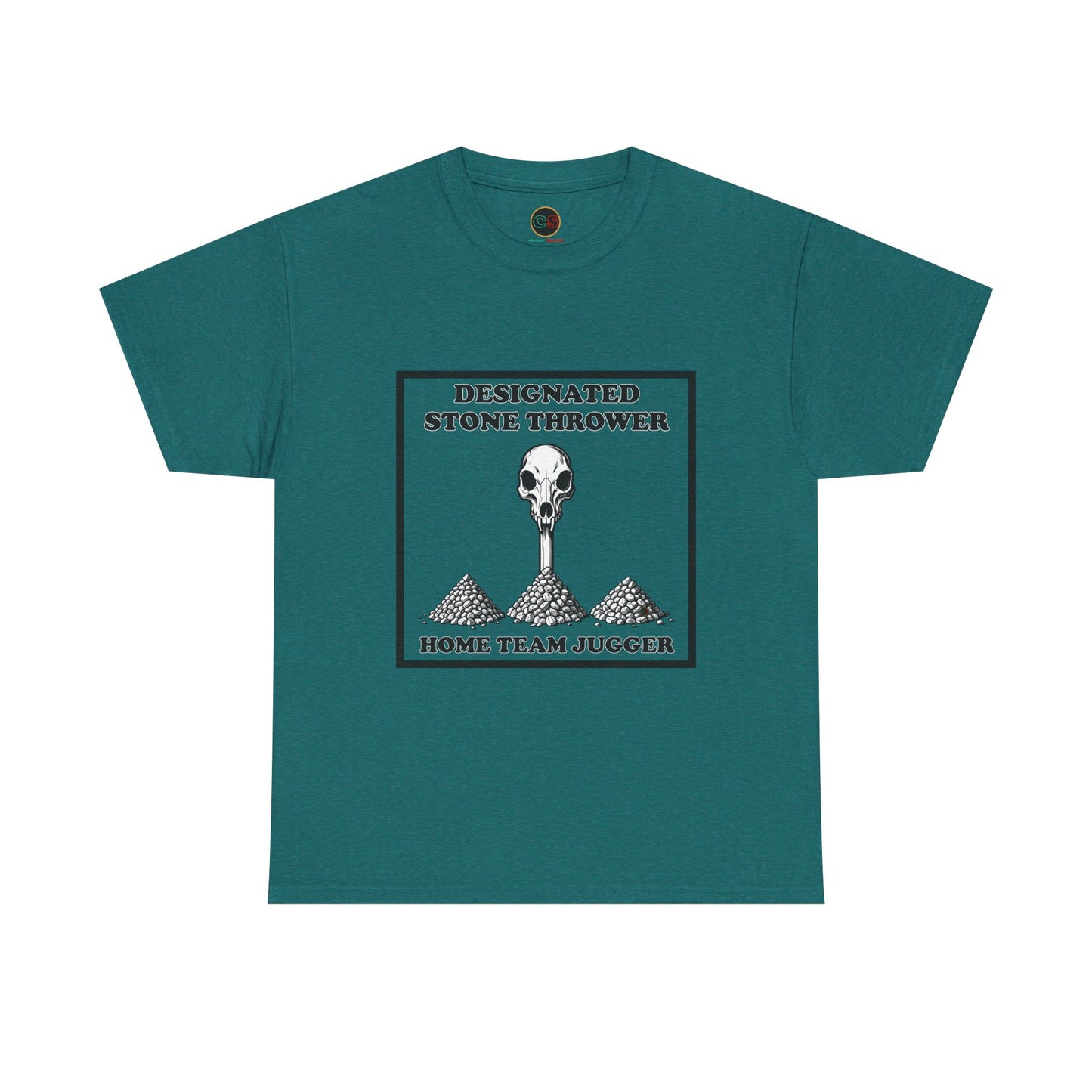 Designated Stone Thrower - Unisex Heavy Cotton Tee - Cinema Siblings - The Blood of Heroes A Post Apocalyptic Rose by Any Name
