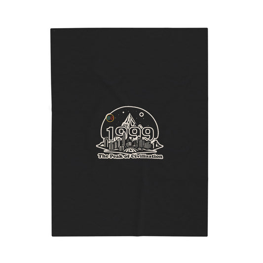 Cinema Siblings Velveteen Plush Blanket - BLACK - Office Space Matrix and Fight Club 1999 The Peak of Civilization