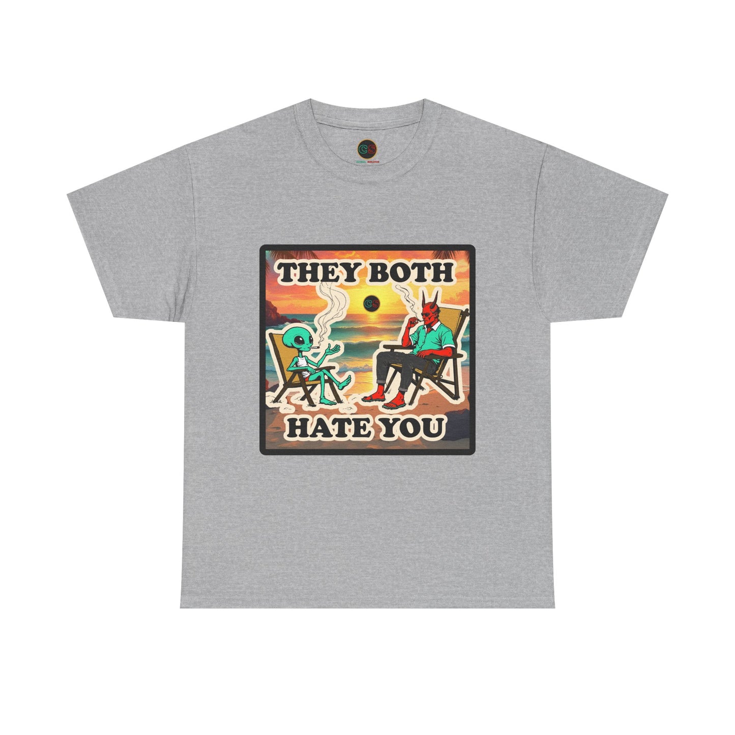 They Both Hate You - Unisex Heavy Cotton Tee Cinema Siblings War Machine - Predictive Programming or Expensive Commercial?