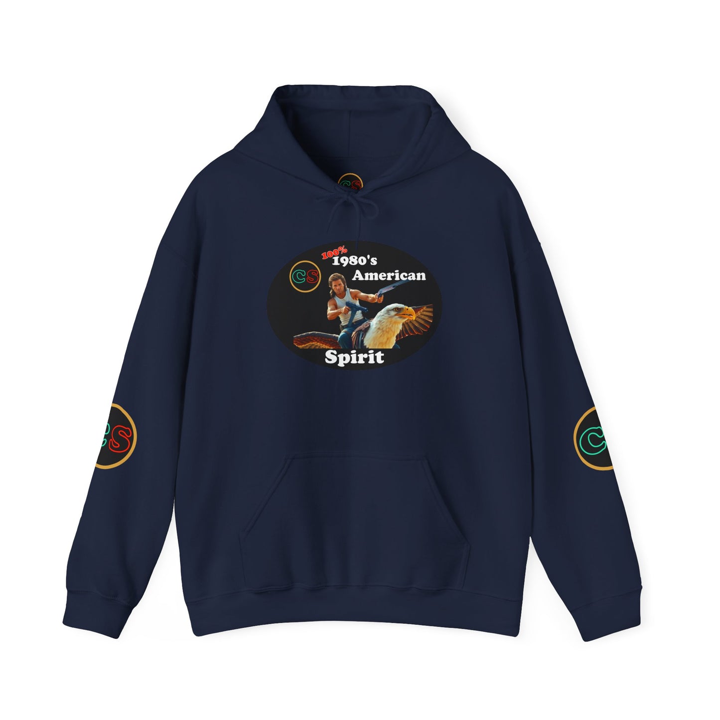 100% 1980s American Spirit Hoodie Hooded Sweatshirt Cinema Siblings Big Trouble in Little China - The MOST American Movie