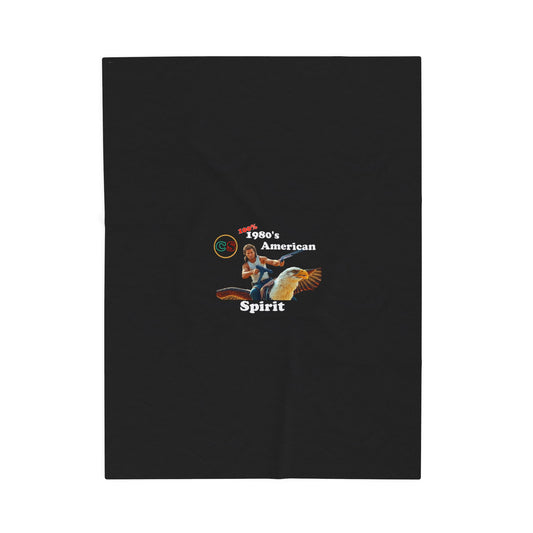 100% 1980s American Spirit Cinema Siblings Velveteen Plush Blanket BLACK Big Trouble in Little China The MOST American Movie