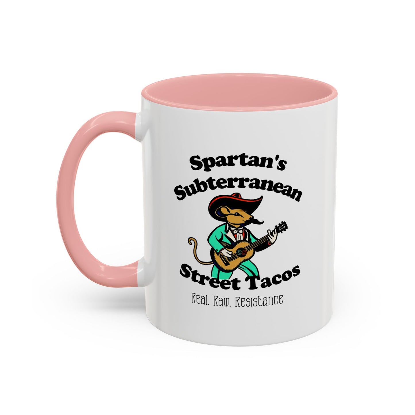 Spartan's Subterranean Tacos Accent Coffee Mug (11, 15oz) Cinema Siblings Demolition Man Practically Prophesy