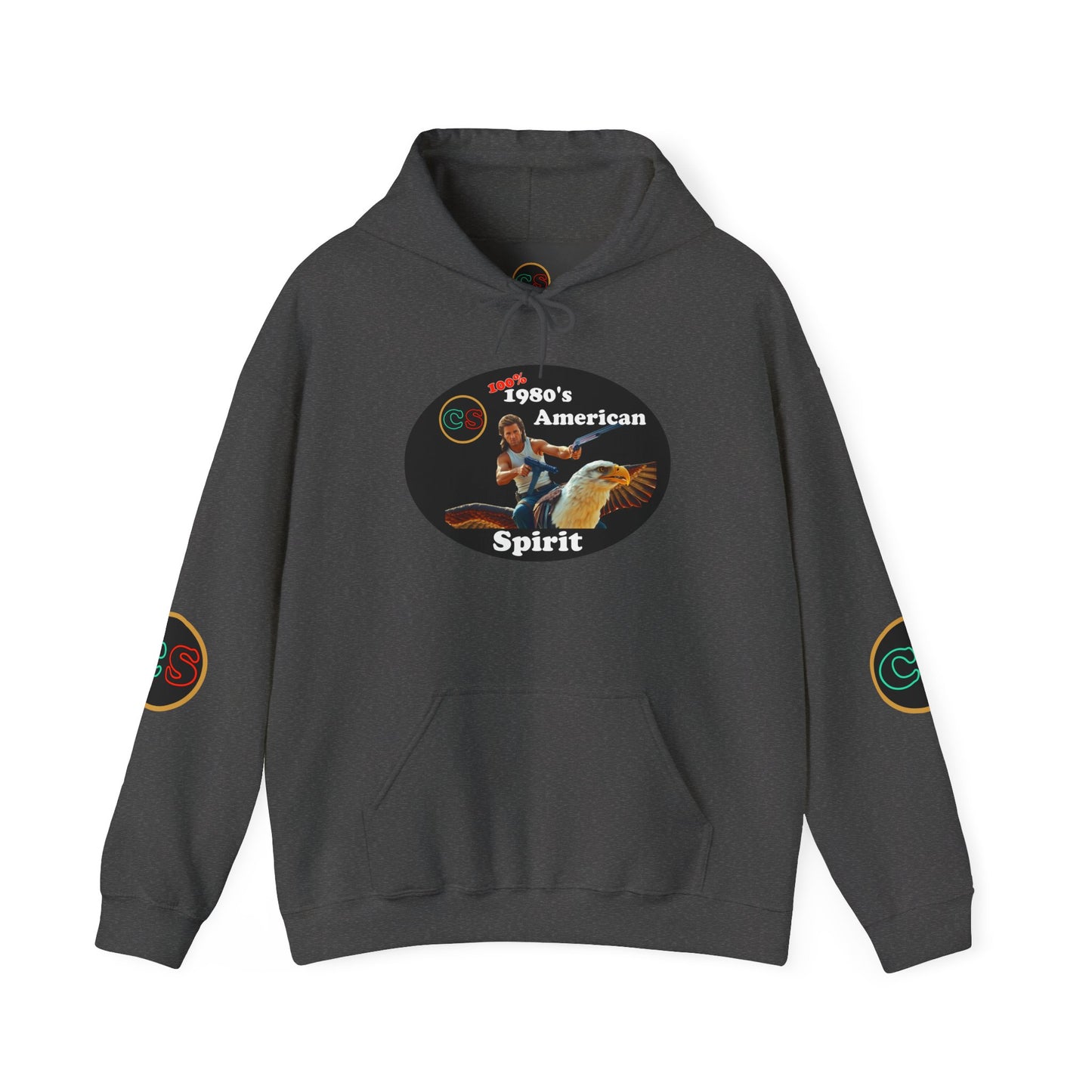 100% 1980s American Spirit Hoodie Hooded Sweatshirt Cinema Siblings Big Trouble in Little China - The MOST American Movie
