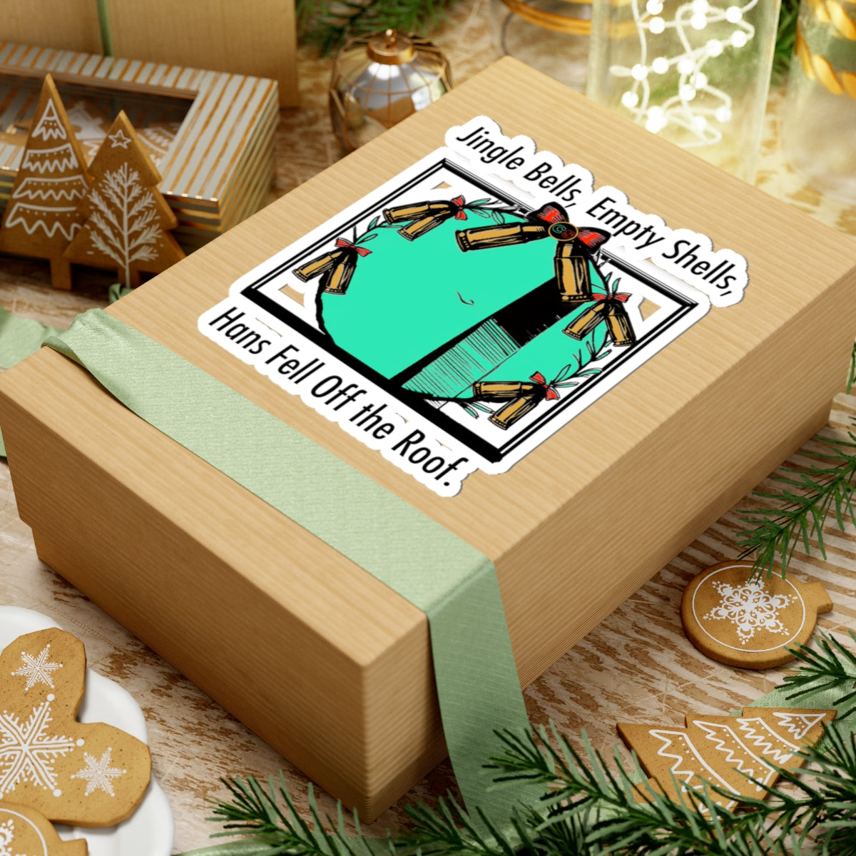 Jingle Shells - Cinema Siblings Stickers - Multiple Sizes -  Episode Die Hard - Is Holly the Bad Guy?