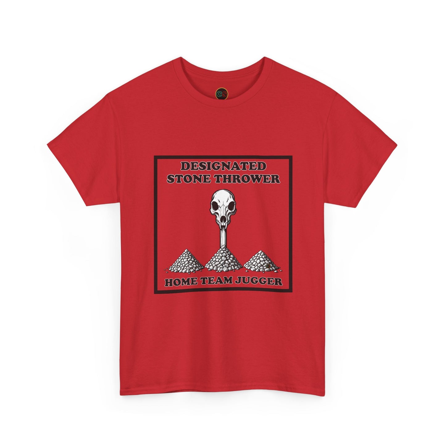 Designated Stone Thrower - Unisex Heavy Cotton Tee - Cinema Siblings - The Blood of Heroes A Post Apocalyptic Rose by Any Name
