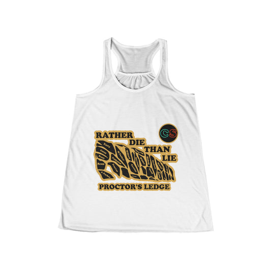 Rather Die Than Lie Women's Flowy Racerback Tank Cinema Siblings The Crucible - Social Contagion, Social Climbing or Simply Cowardice