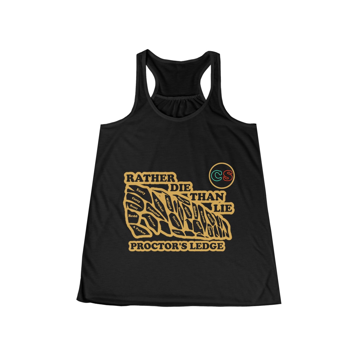 Rather Die Than Lie Women's Flowy Racerback Tank Cinema Siblings The Crucible - Social Contagion, Social Climbing or Simply Cowardice