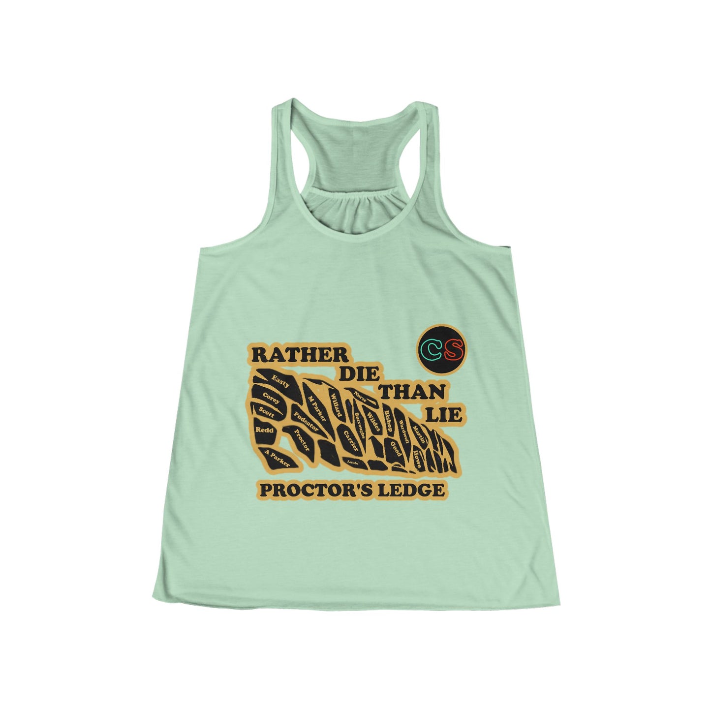 Rather Die Than Lie Women's Flowy Racerback Tank Cinema Siblings The Crucible - Social Contagion, Social Climbing or Simply Cowardice