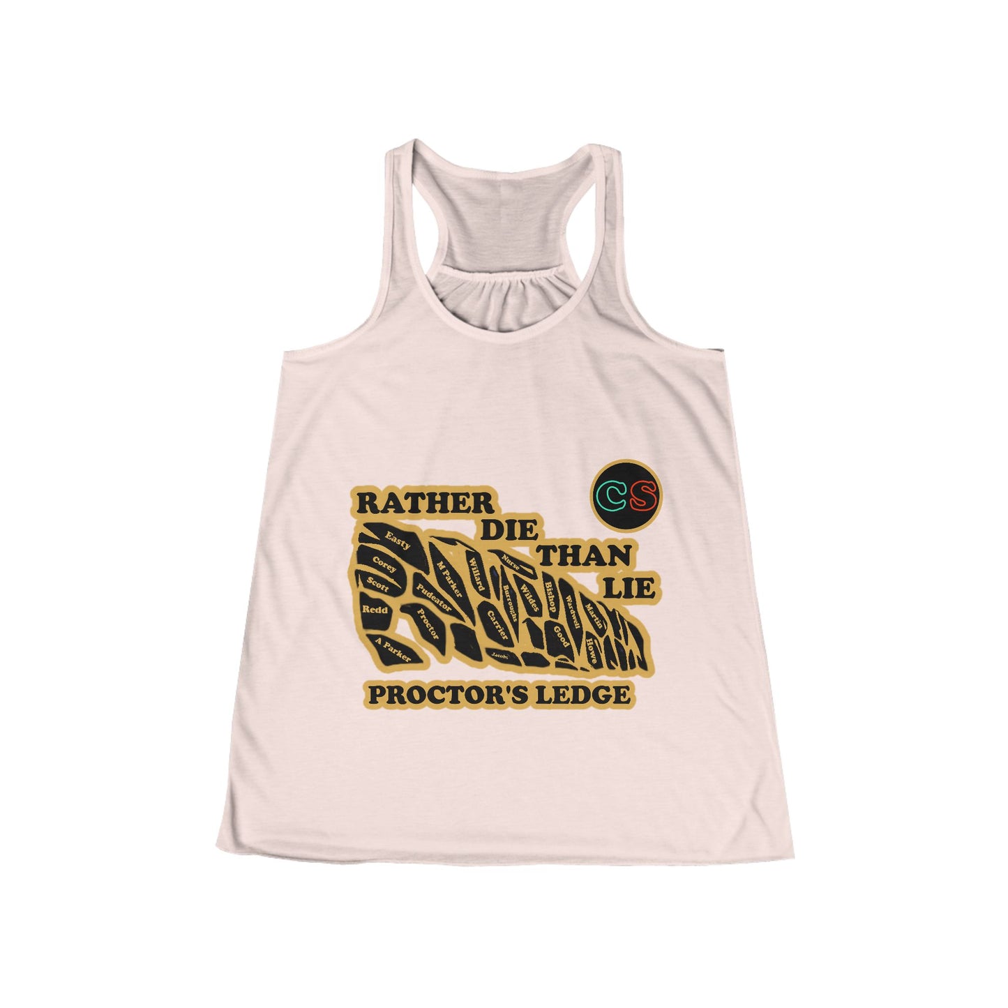 Rather Die Than Lie Women's Flowy Racerback Tank Cinema Siblings The Crucible - Social Contagion, Social Climbing or Simply Cowardice