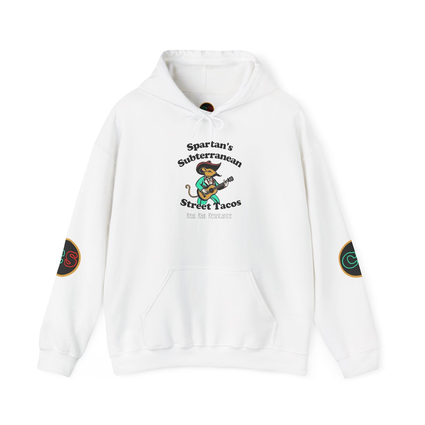 Spartan's Subterranean Tacos Unisex Heavy Blend™ Hooded Sweatshirt Demolition Man Practically Prophesy