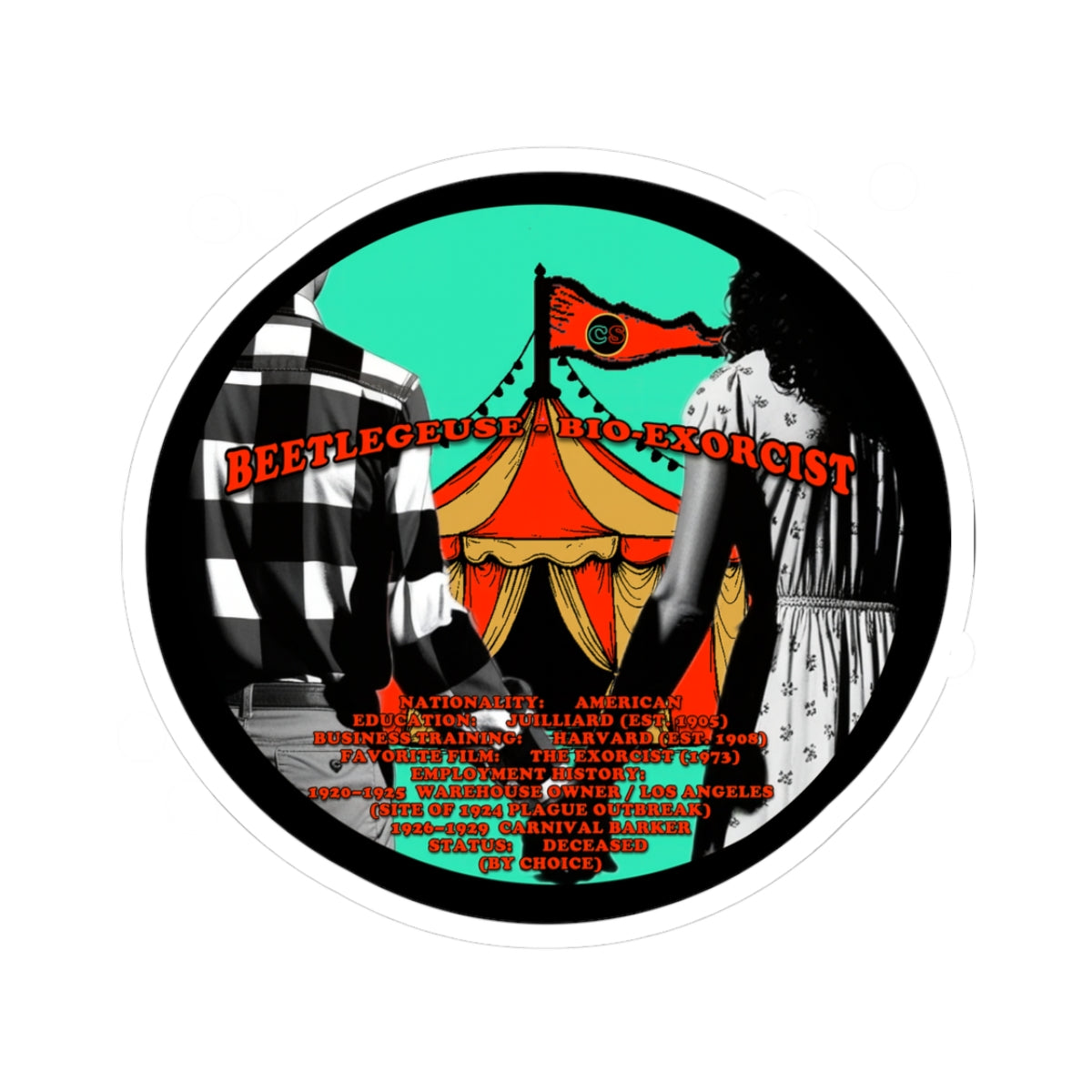 Demonic Resume Cinema Siblings Stickers - Multiple Sizes -Beetlejuice Beetlejuice Malice for Motherhood