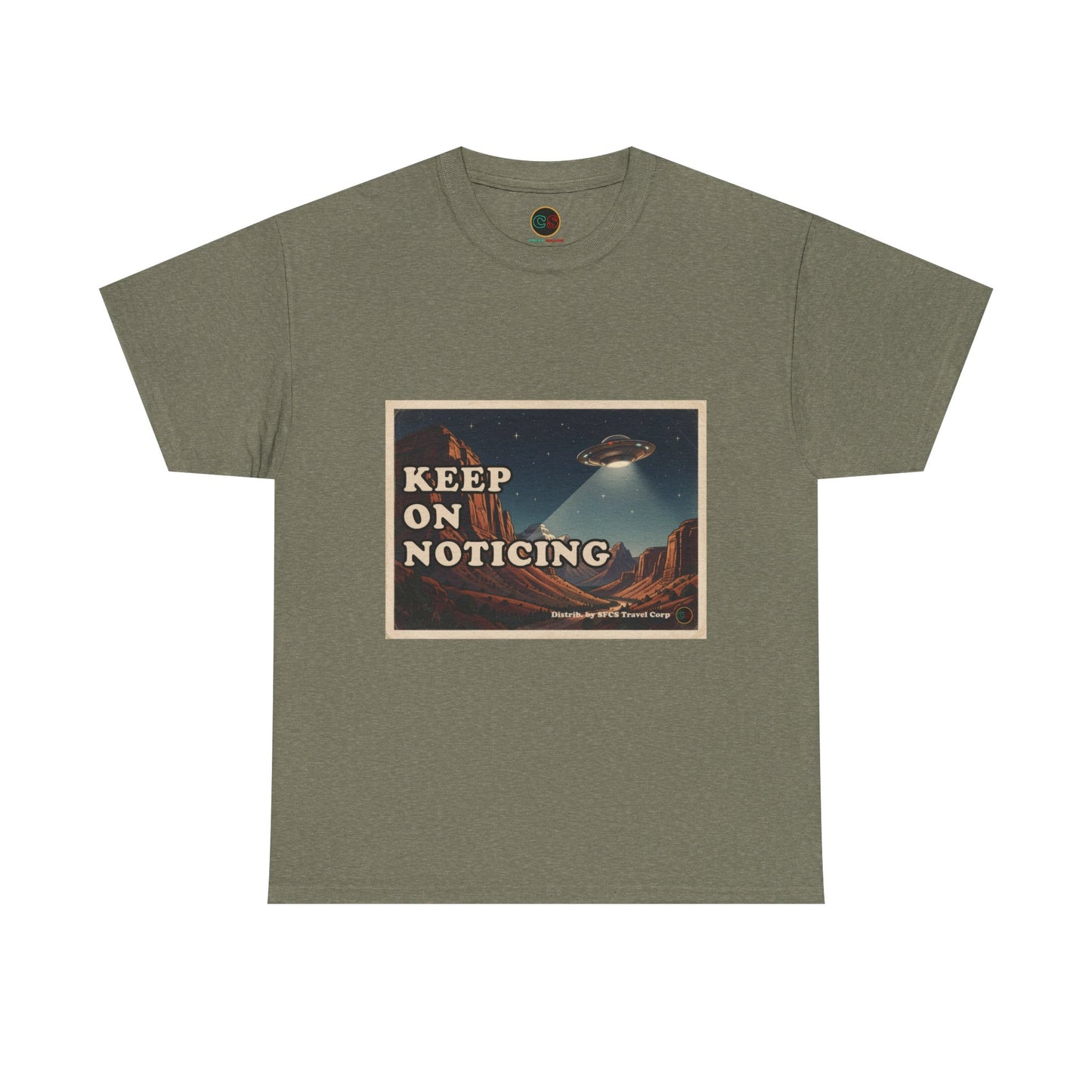 Keep on Noticing - Unisex Heavy Cotton Tee - Cinema Siblings - Close Encounters of the Third Kind - Psyop, Soft Disclosure or Analogy