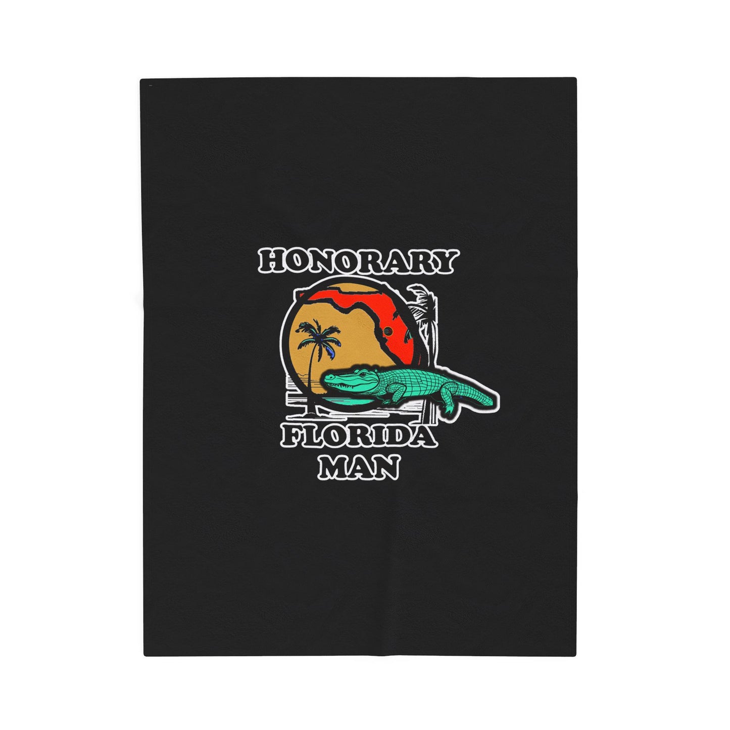 Honorary Florida Man Cinema Siblings Original Logo Velveteen Plush Blanket - BLACK - There Can Be No Road Warrior Without Mad Max