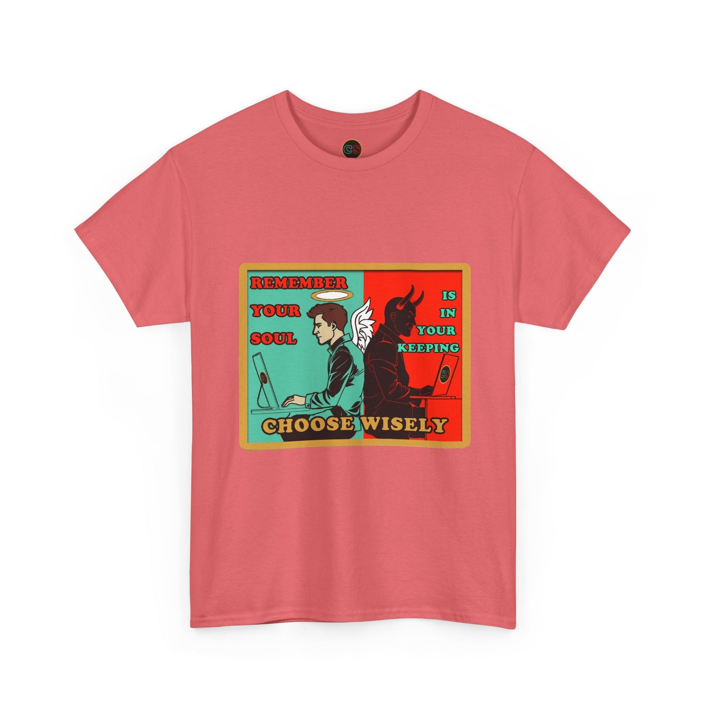 Keep Your Soul - Unisex Heavy Cotton Tee Cinema Siblings Hackers (1995) - Hope Against AI Hegemony