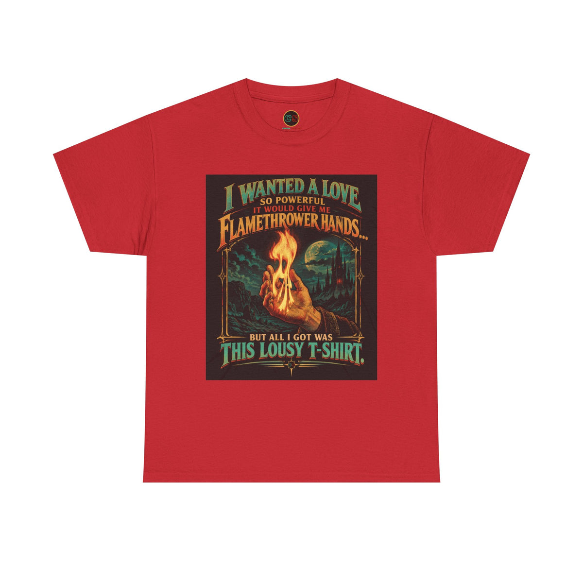 Flamethrower Love - Heavy Cotton Tee - Cinema Siblings -Krull - The Forgotten Masterpiece That Got Love, Marriage & Heroism RIGHT