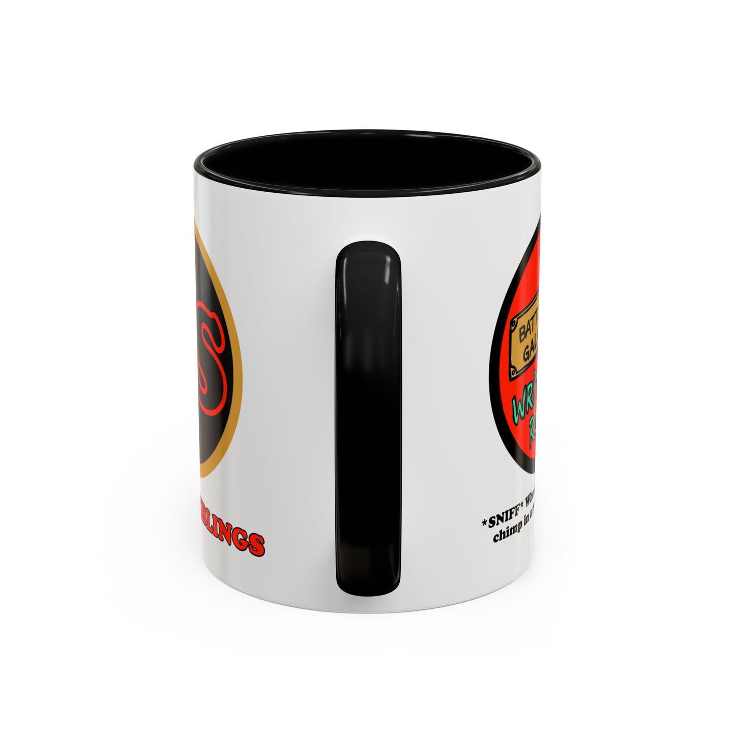 Writer's Room Snort Accent Coffee Mug Cinema Siblings Episode Battlestar Galactica - Starbuck versus Stardoe