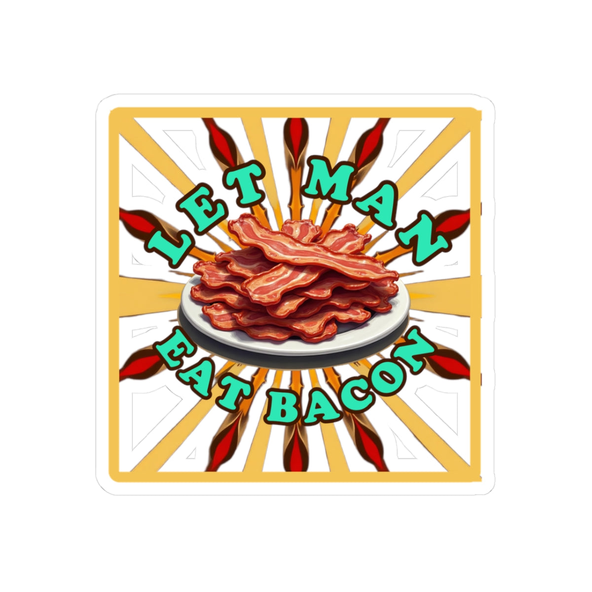 Let Man Eat Bacon - Cinema Siblings Stickers - Multiple Sizes - Stranger Things: Judging the Wheelers