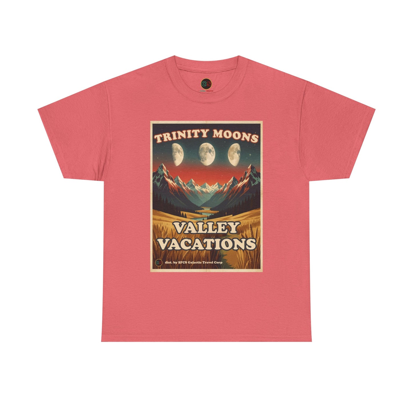 Trinity Moons Valley Vacations - Unisex Heavy Cotton Tee - Cinema Siblings - Soldier (1998): Space Western with Too Much Nuance