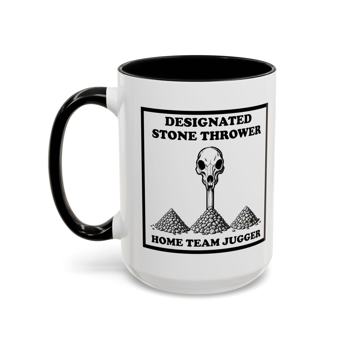 Designated Stone Thrower - Coffee Mug (11, 15oz) Cinema Siblings - The Blood of Heroes - A Post Apocalyptic Rose by Any Name