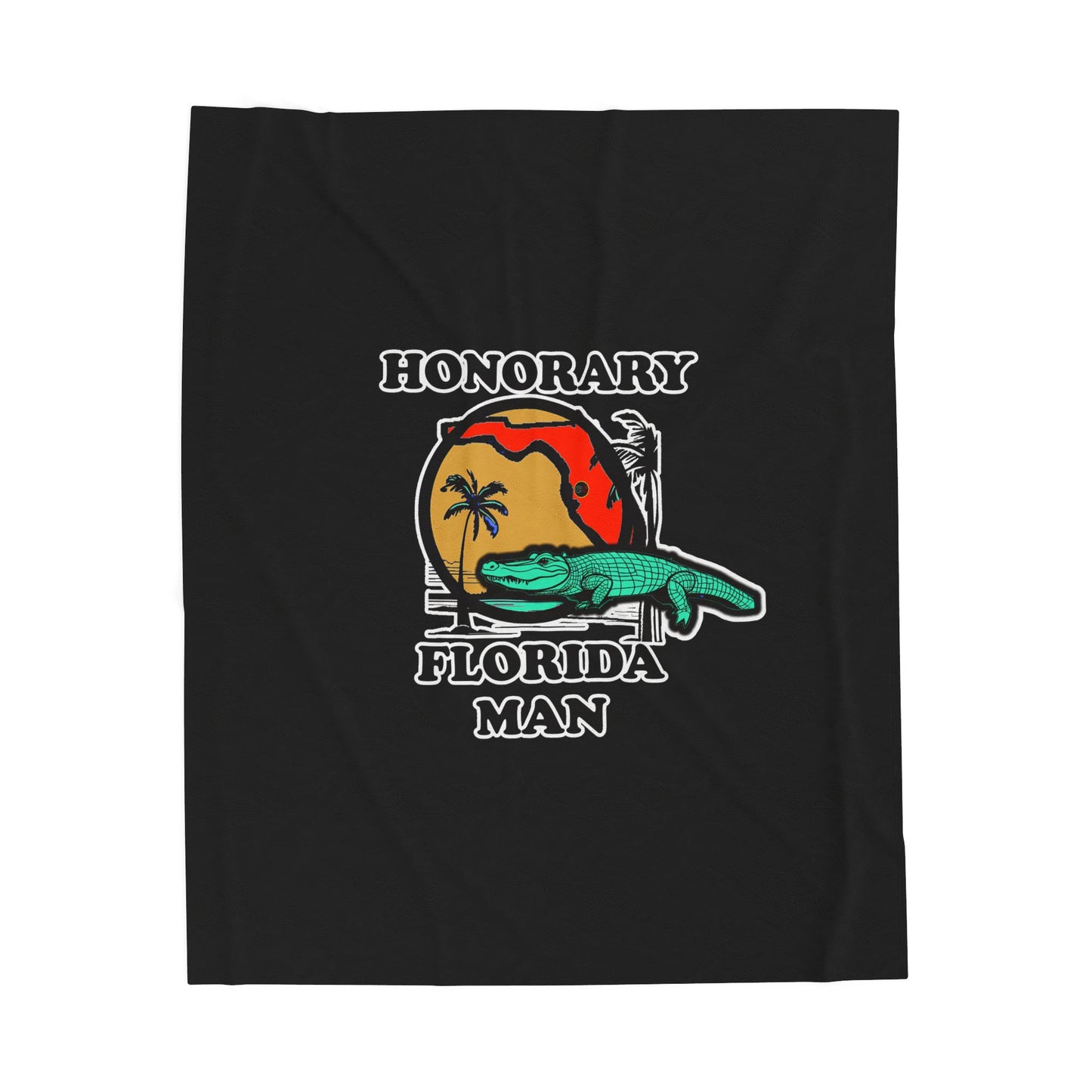 Honorary Florida Man Cinema Siblings Original Logo Velveteen Plush Blanket - BLACK - There Can Be No Road Warrior Without Mad Max