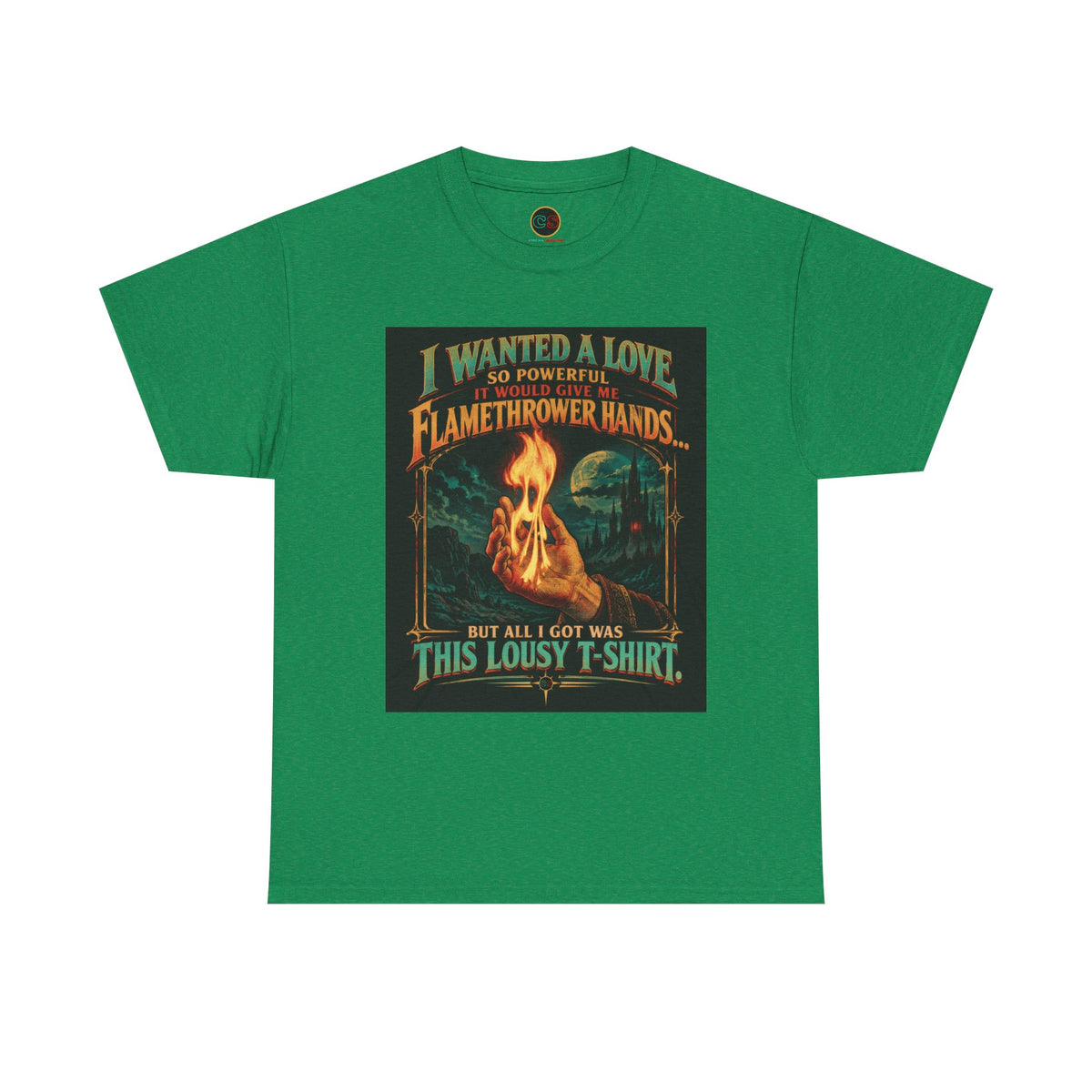 Flamethrower Love - Heavy Cotton Tee - Cinema Siblings -Krull - The Forgotten Masterpiece That Got Love, Marriage & Heroism RIGHT