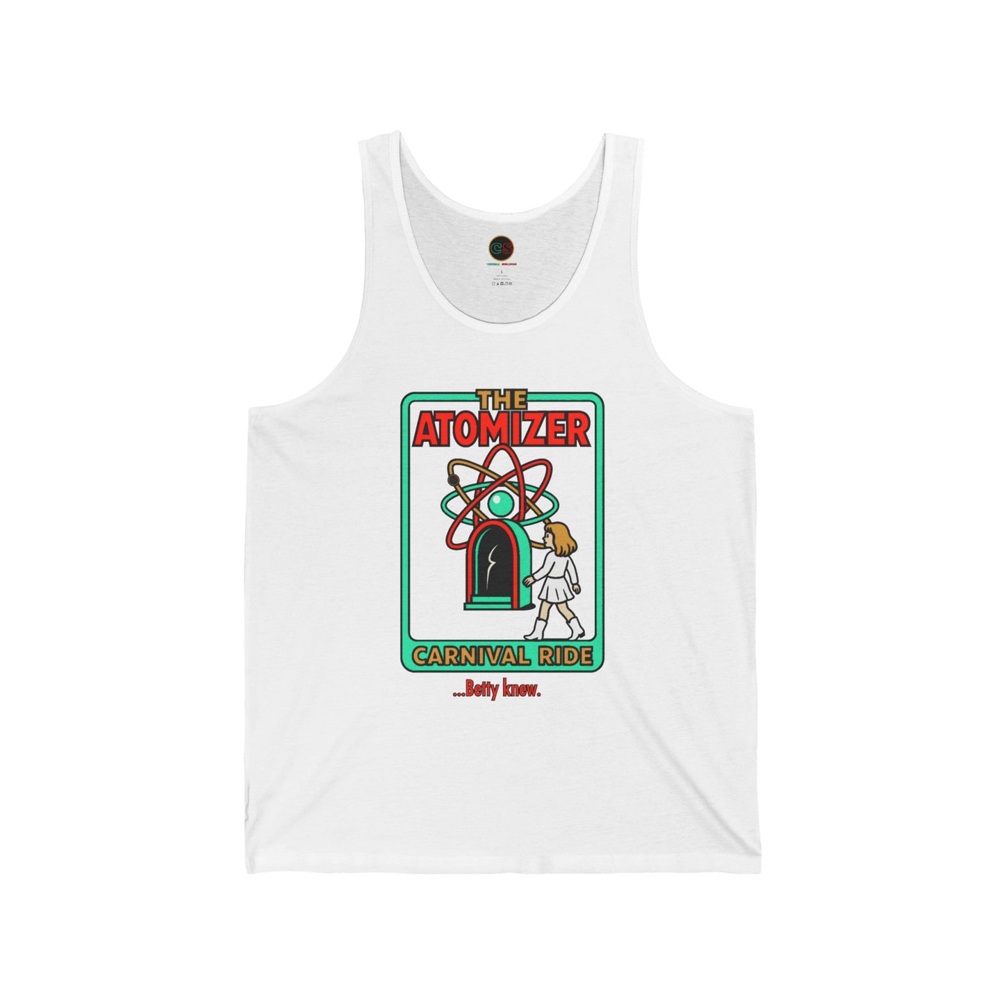 The Atomizer Betty Knew Unisex Jersey Tank Cinema Siblings Splash, Mannequin & Weird Science 1980's Manic Pixie Dream Pygmalion