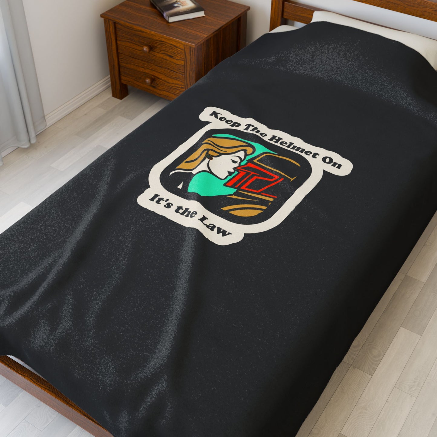 Keep the Helmet On Cinema Siblings Velveteen Plush Blanket - BLACK - Dredd  The Perfect Reboot