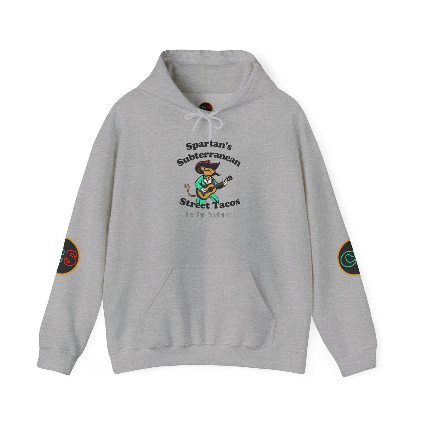 Spartan's Subterranean Tacos Unisex Heavy Blend™ Hooded Sweatshirt Demolition Man Practically Prophesy