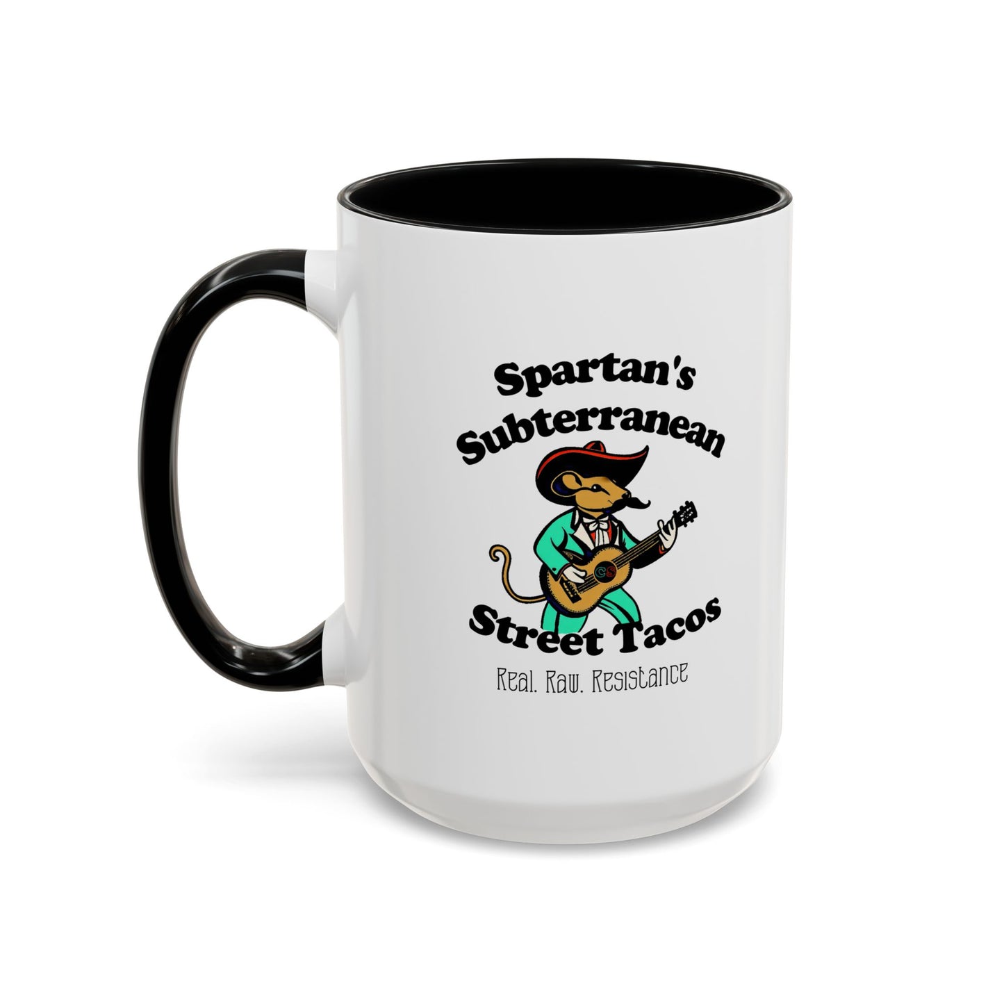 Spartan's Subterranean Tacos Accent Coffee Mug (11, 15oz) Cinema Siblings Demolition Man Practically Prophesy
