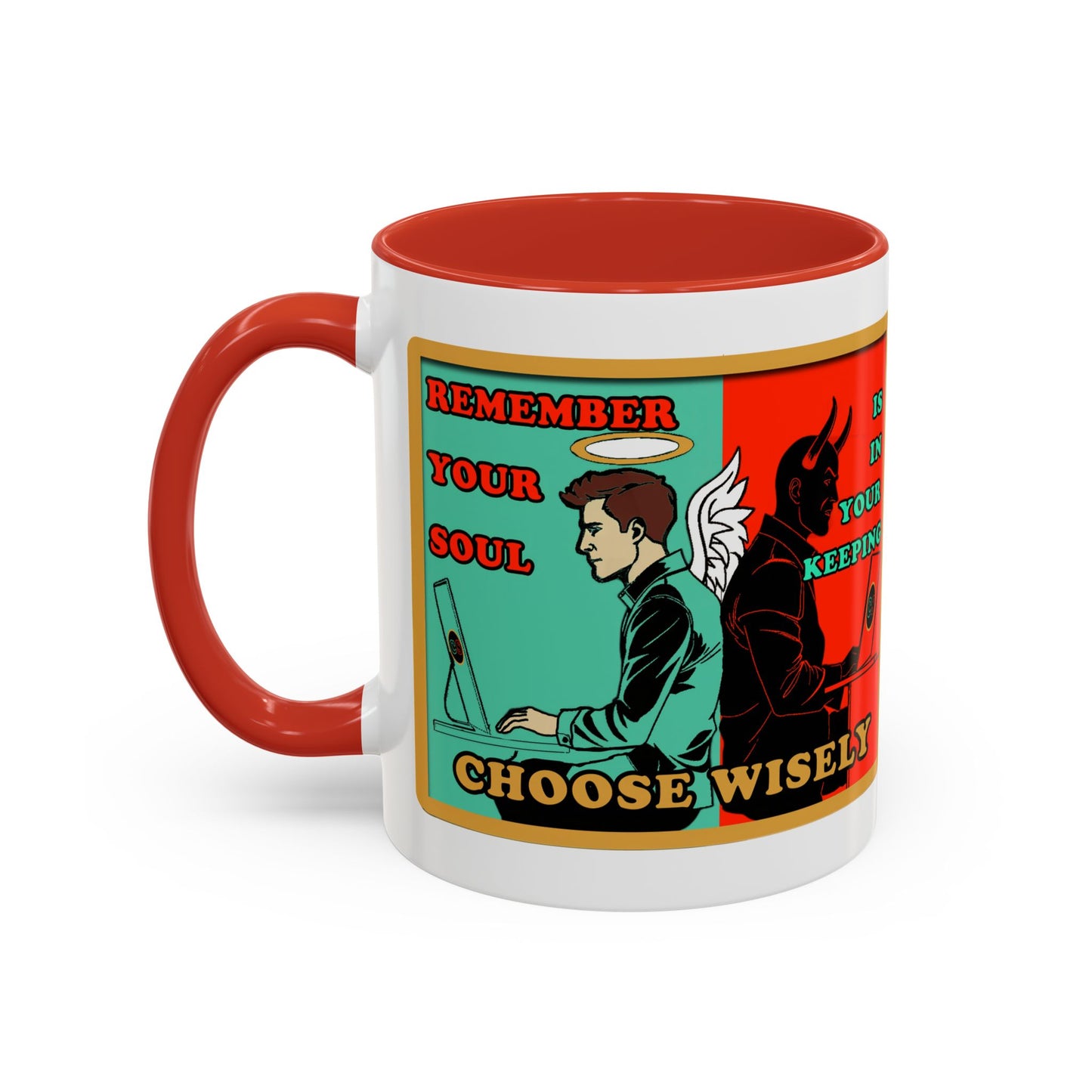 Keep Your Soul - Coffee Mug (11, 15oz) Cinema Siblings - Hackers (1995) - Hope Against AI Hegemony