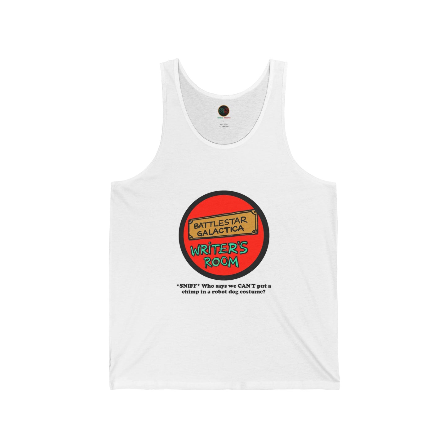 Writer's Room Snort Unisex Jersey Tank Cinema Siblings  Episode Battlestar Galactica - Starbuck versus Stardoe