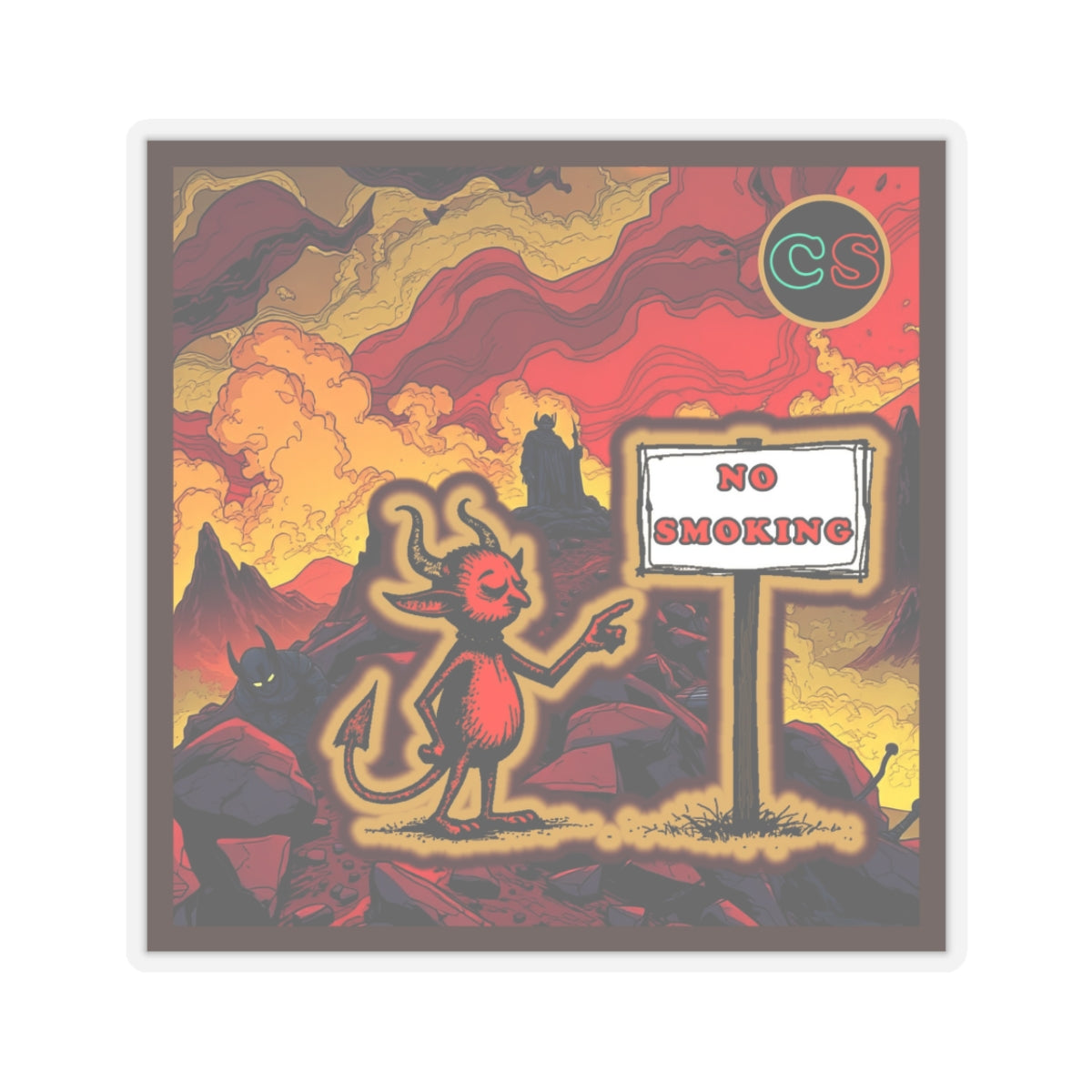 No Smoking - Cinema Siblings Stickers - Multiple Sizes - Stranger Things Seasons 3-5... set in Hell?