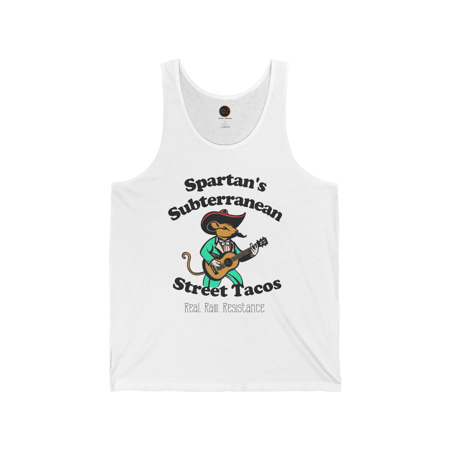 Spartan's Subterranean Tacos Unisex Jersey Tank Cinema Siblings Demolition Man Practically Prophesy