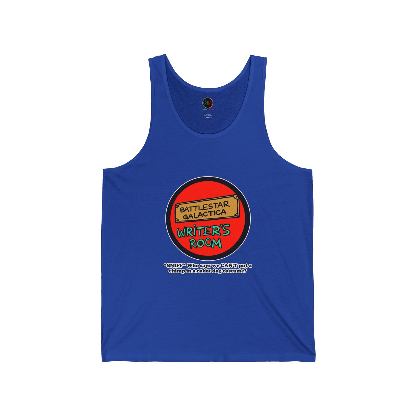 Writer's Room Snort Unisex Jersey Tank Cinema Siblings  Episode Battlestar Galactica - Starbuck versus Stardoe