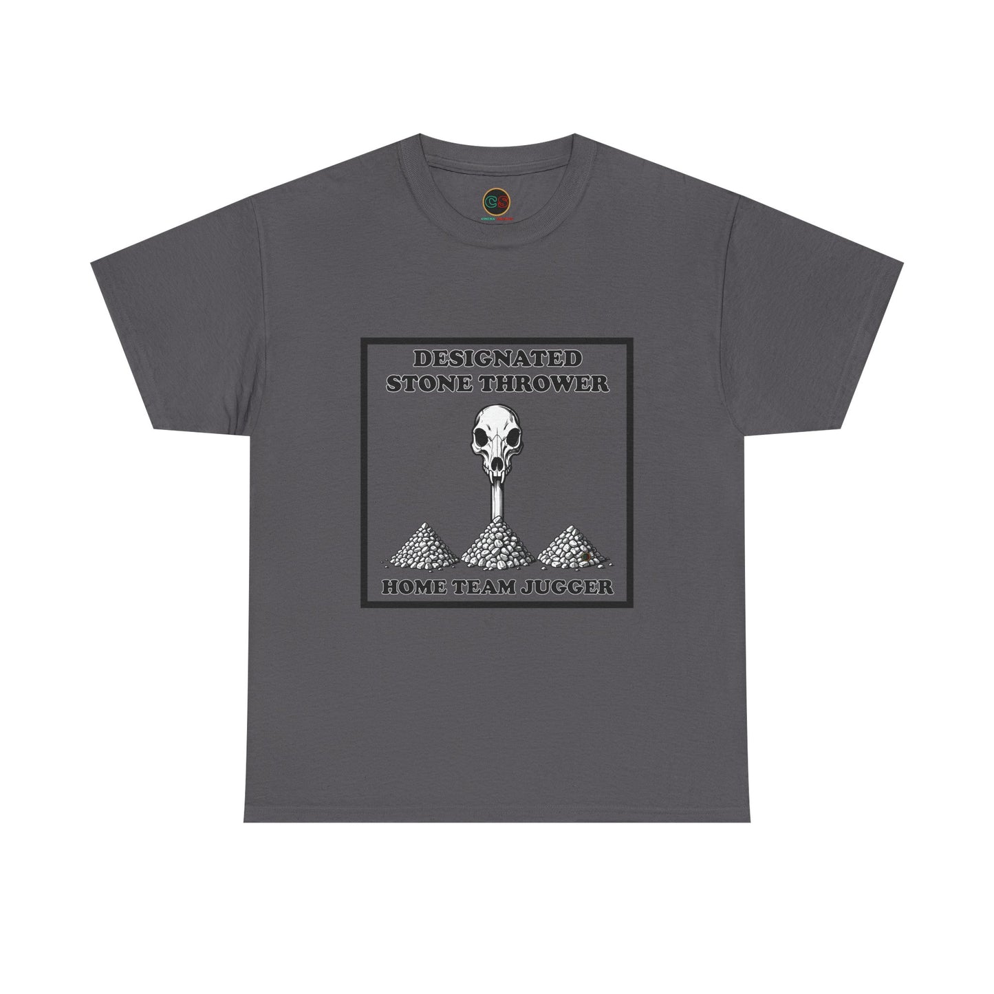 Designated Stone Thrower - Unisex Heavy Cotton Tee - Cinema Siblings - The Blood of Heroes A Post Apocalyptic Rose by Any Name