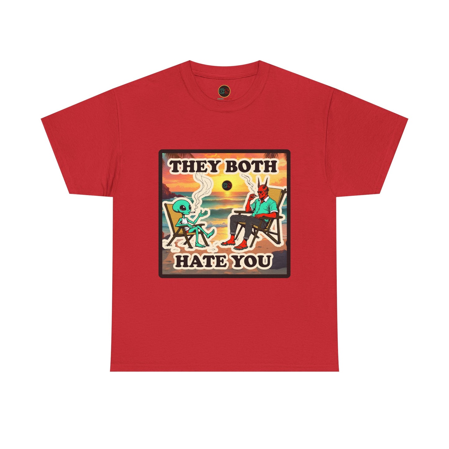 They Both Hate You - Unisex Heavy Cotton Tee Cinema Siblings War Machine - Predictive Programming or Expensive Commercial?
