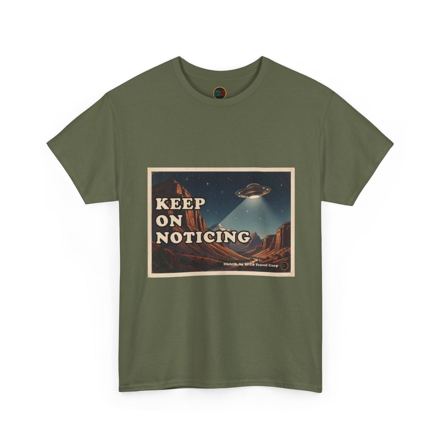 Keep on Noticing - Unisex Heavy Cotton Tee - Cinema Siblings - Close Encounters of the Third Kind - Psyop, Soft Disclosure or Analogy