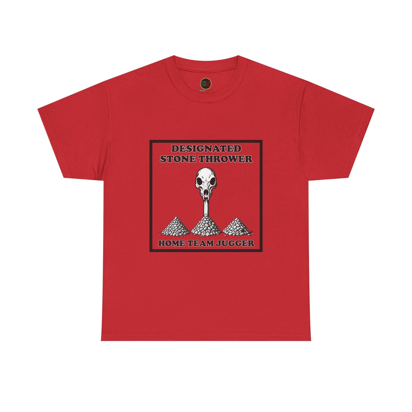 Designated Stone Thrower - Unisex Heavy Cotton Tee - Cinema Siblings - The Blood of Heroes A Post Apocalyptic Rose by Any Name