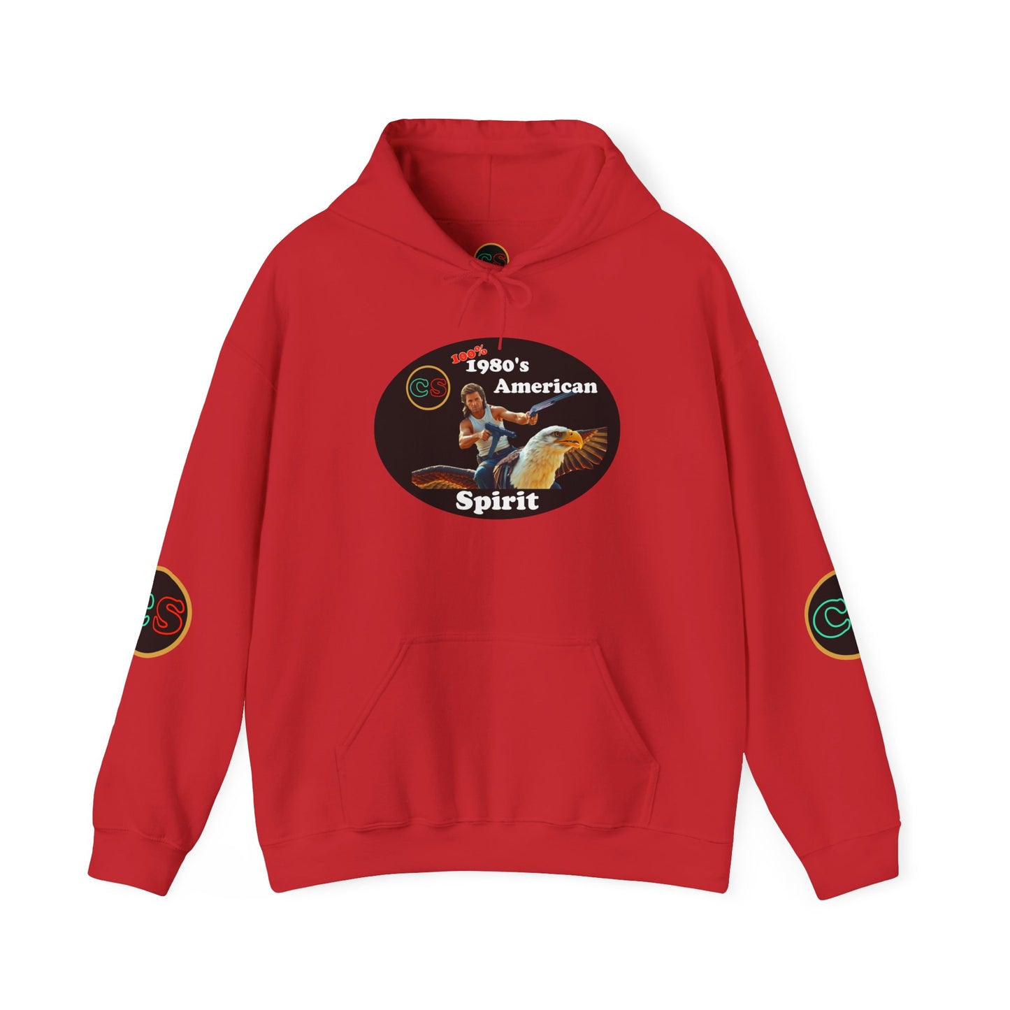 100% 1980s American Spirit Hoodie Hooded Sweatshirt Cinema Siblings Big Trouble in Little China - The MOST American Movie