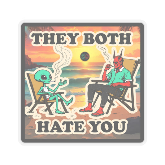 They Both Hate You - Cinema Siblings Stickers - Multiple Sizes - War Machine - Predictive Programming or Expensive Commercial?