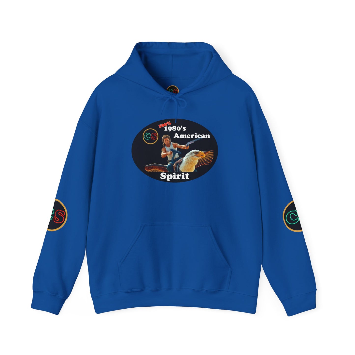 100% 1980s American Spirit Hoodie Hooded Sweatshirt Cinema Siblings Big Trouble in Little China - The MOST American Movie
