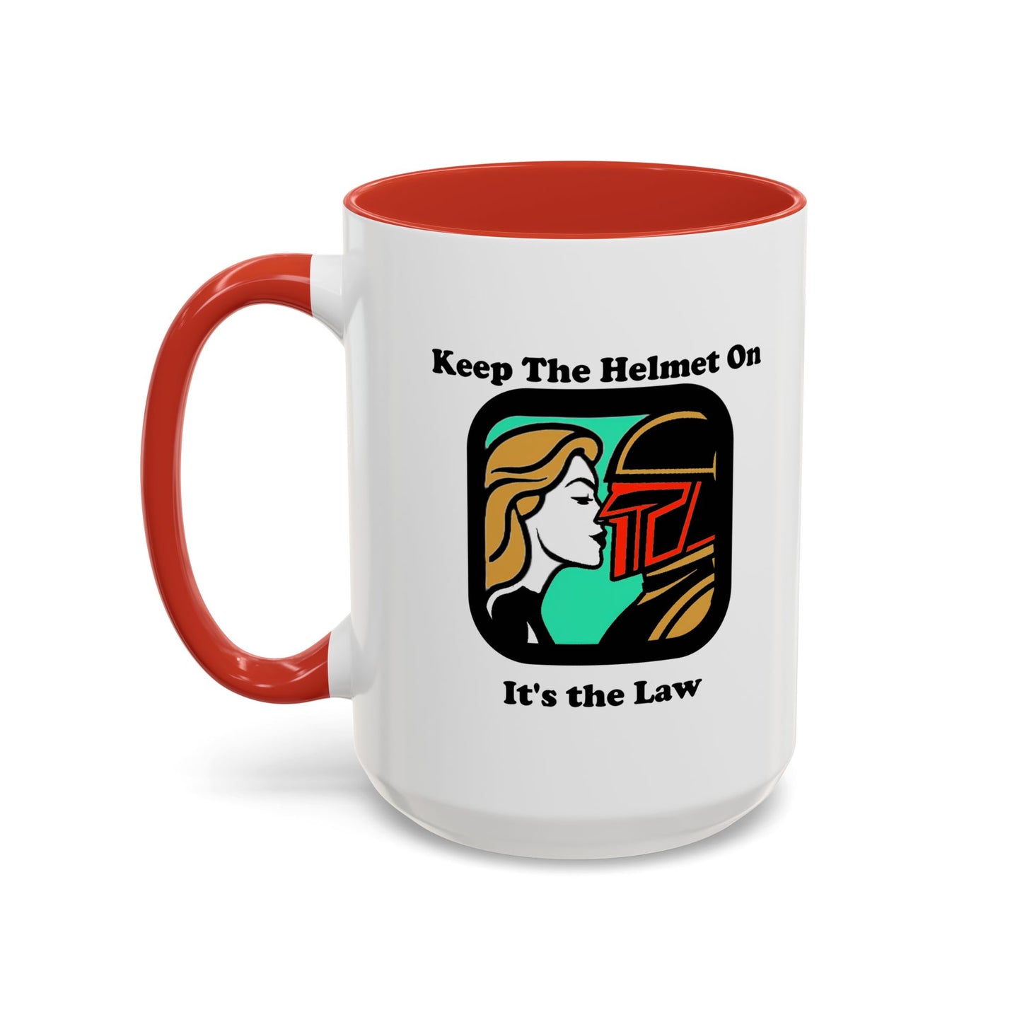 Keep the Helmet On Accent Coffee Mug Cinema Siblings Episode Dredd The Perfect Reboot