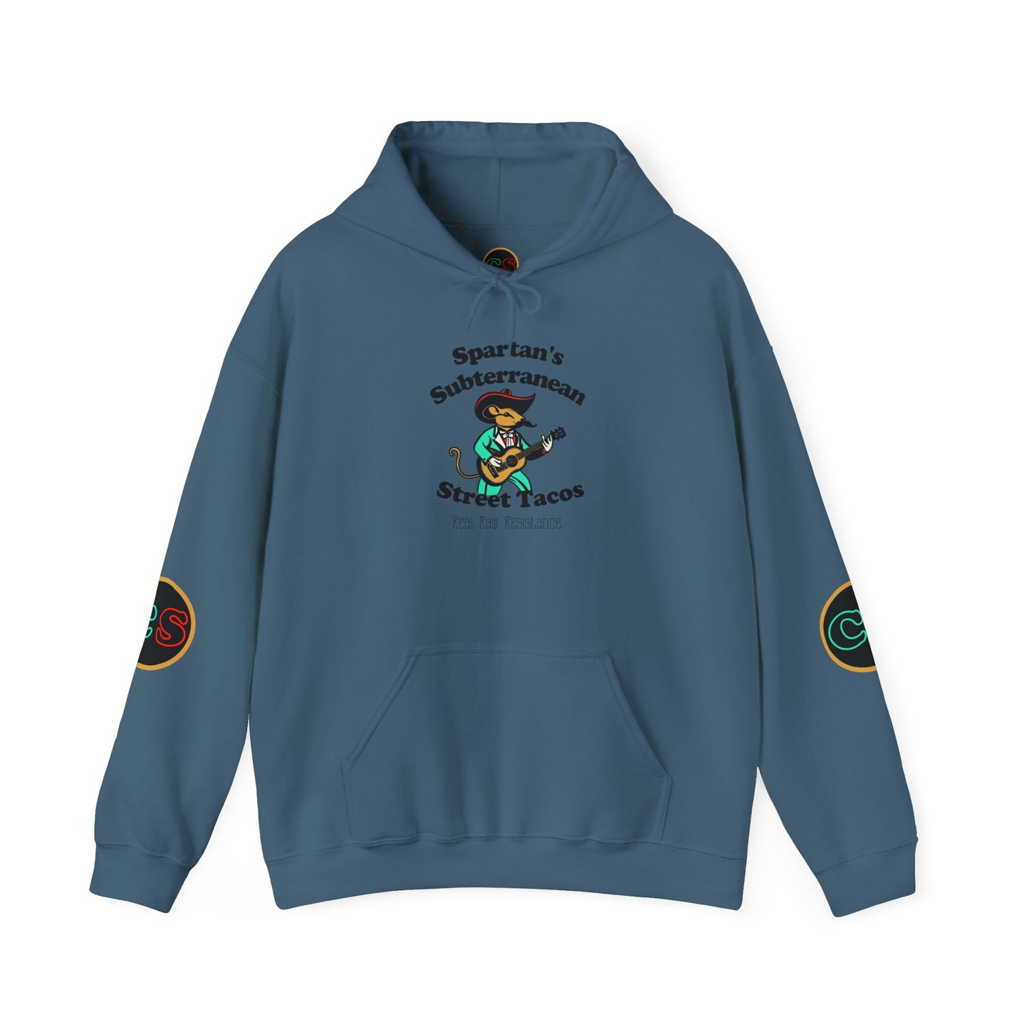 Spartan's Subterranean Tacos Unisex Heavy Blend™ Hooded Sweatshirt Demolition Man Practically Prophesy