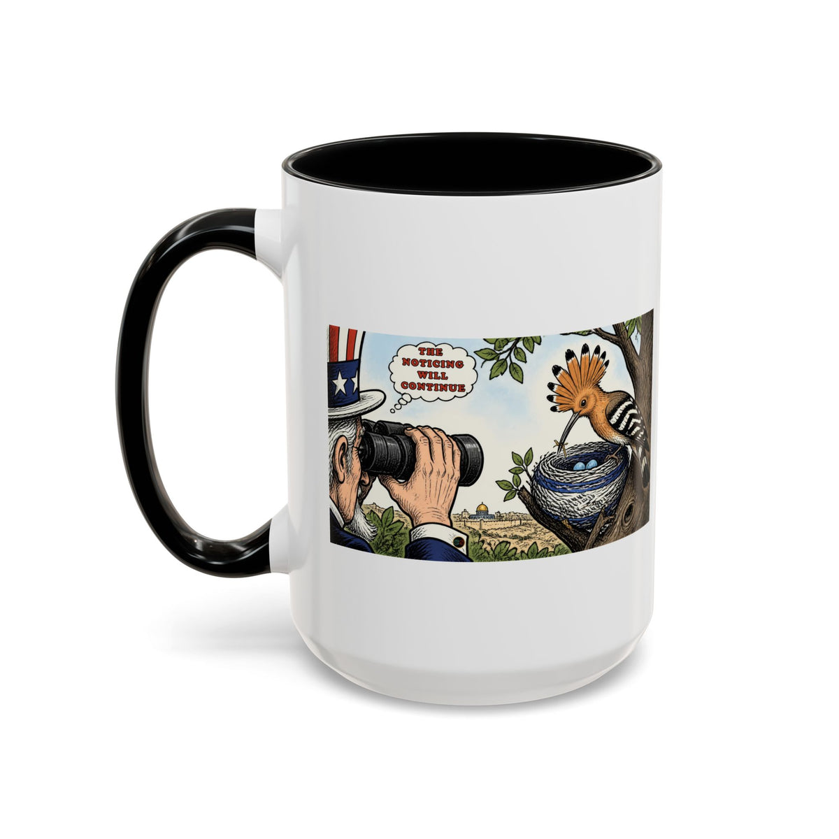 The Bird Watcher Noticing - Coffee Mug (11, 15oz) Cinema Siblings - Shutter Island - Life Imitating Art?