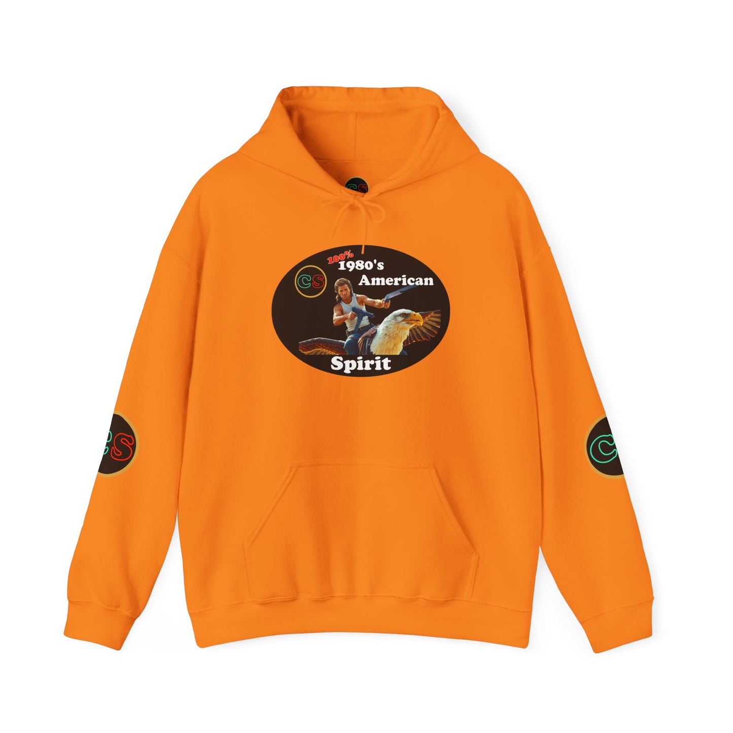 100% 1980s American Spirit Hoodie Hooded Sweatshirt Cinema Siblings Big Trouble in Little China - The MOST American Movie