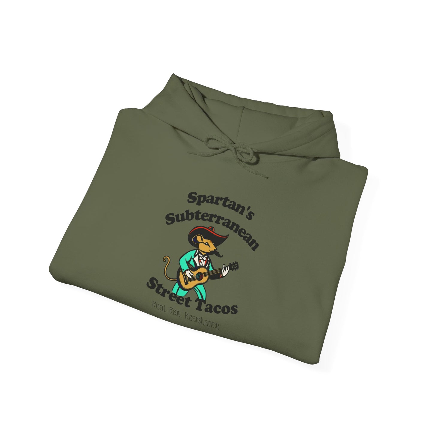 Spartan's Subterranean Tacos Unisex Heavy Blend™ Hooded Sweatshirt Demolition Man Practically Prophesy