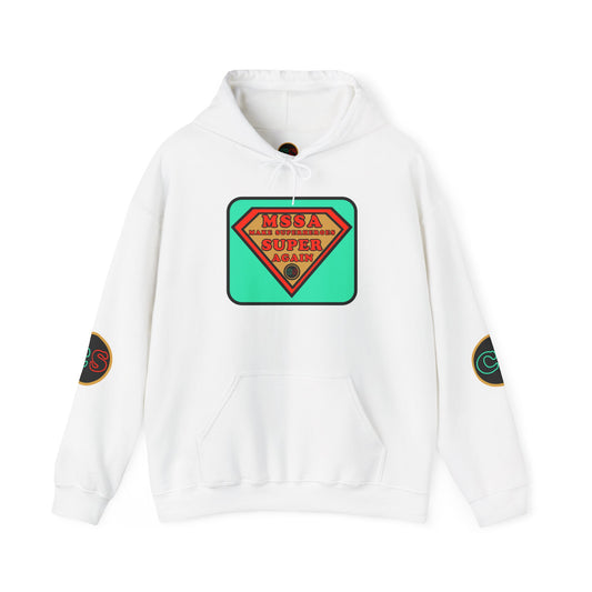 MSSA - Make Superheroes Super Again Hoodie Hooded Sweatshirt Cinema Siblings SUPERMAN: Donner, Snyder & Gunn - The Purpose of Power