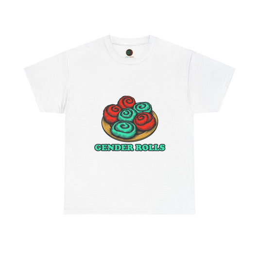 Gender Rolls - Unisex Heavy Cotton Tee Cinema Siblings - Stranger Things Hated Gender Roles