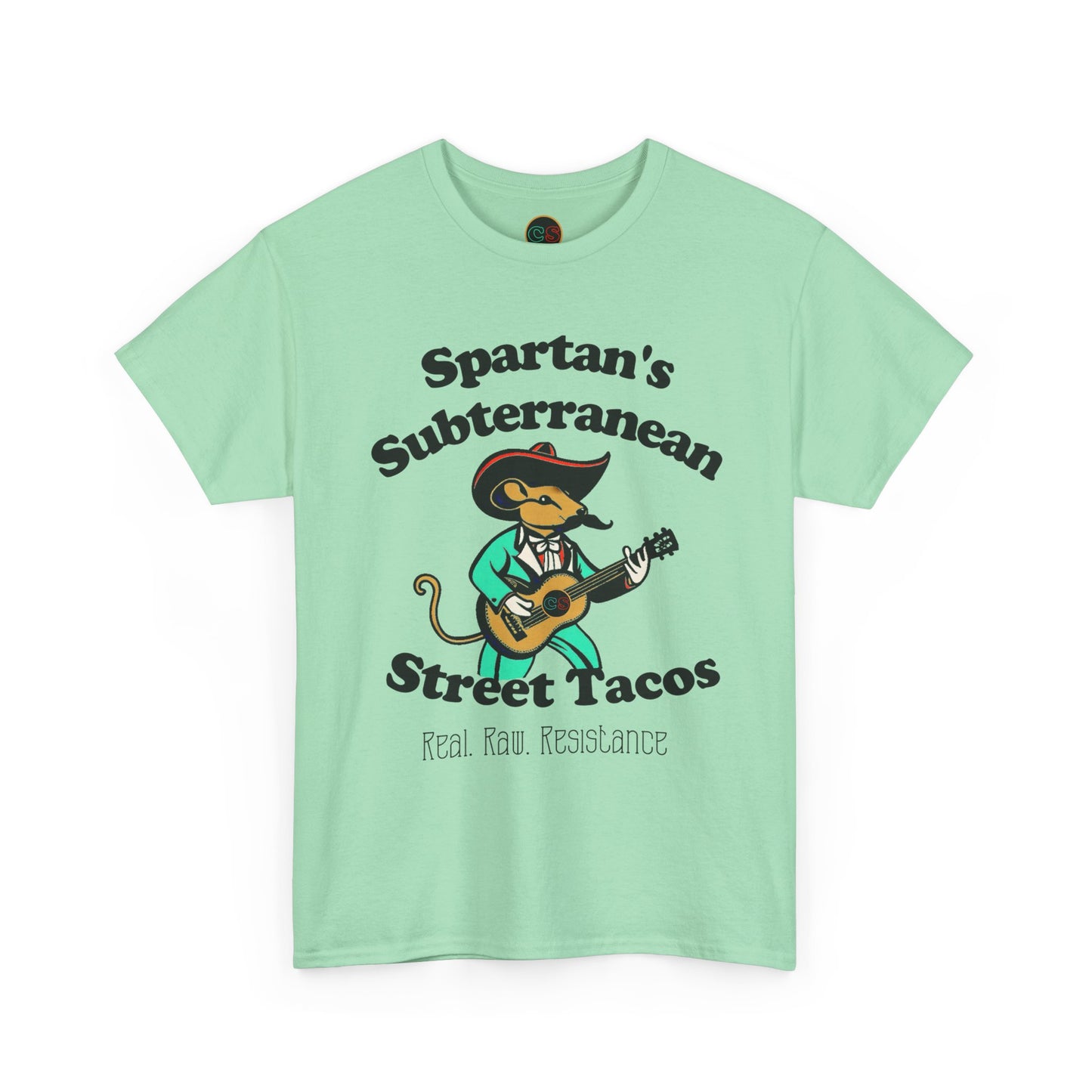 Spartan's Subterranean Tacos - Unisex Heavy Cotton Tee - Demolition Man Practically Prophesy