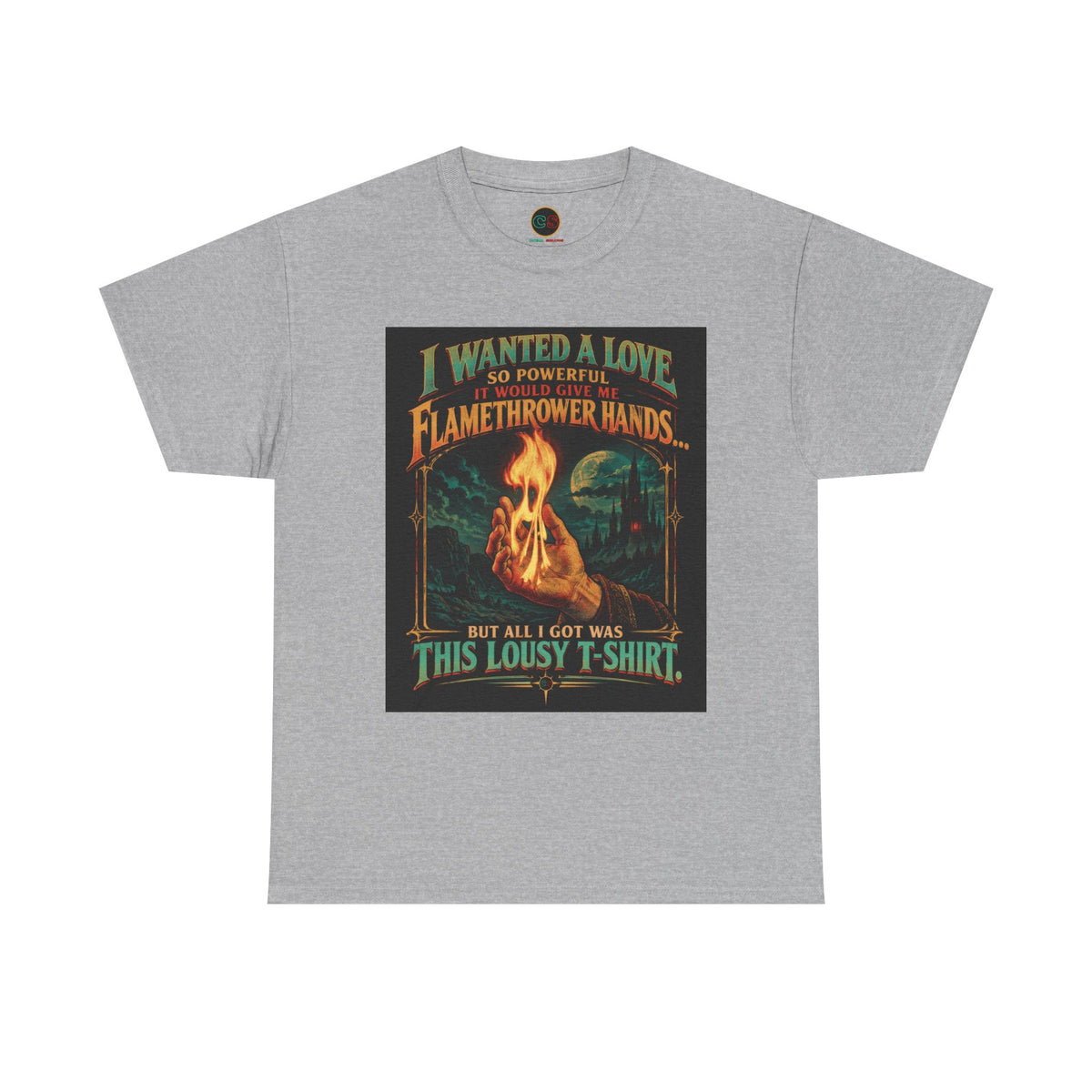 Flamethrower Love - Heavy Cotton Tee - Cinema Siblings -Krull - The Forgotten Masterpiece That Got Love, Marriage & Heroism RIGHT